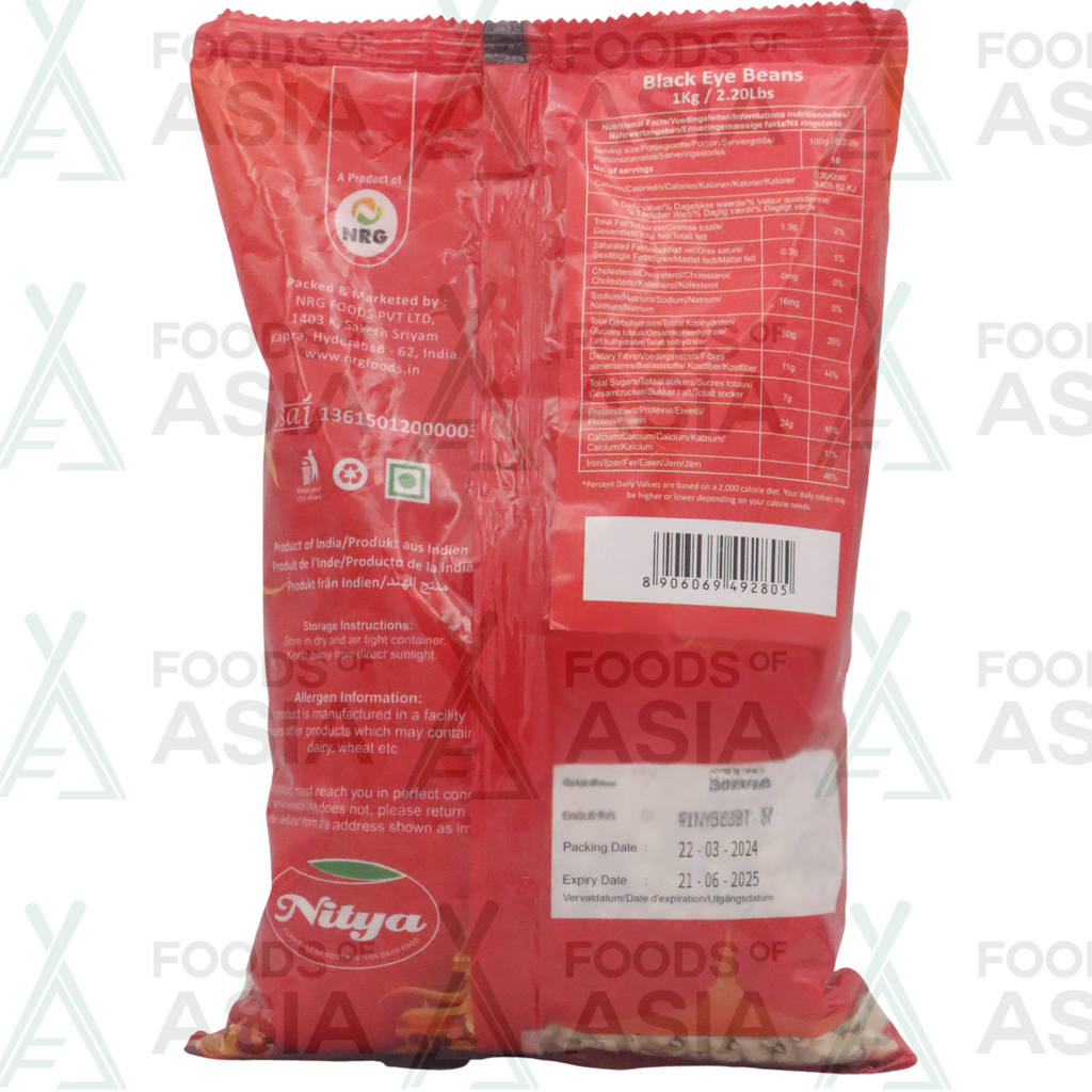 NITYA BLACK EYE BEANS 1KG