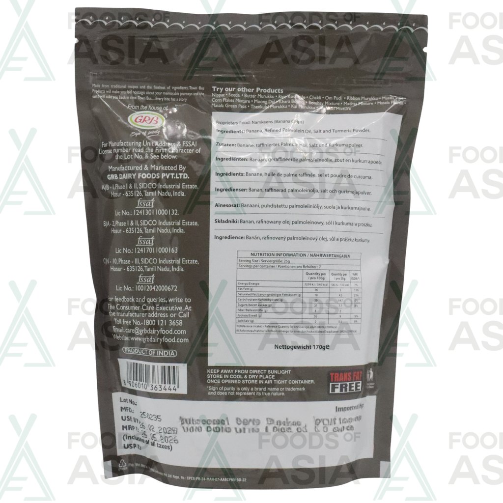 GRB Town Bus Banana Chips 170g