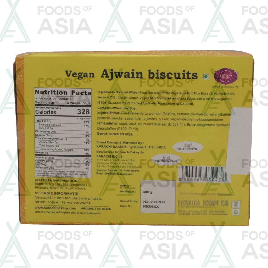 Vegan Ajwain Biscuits 400g
