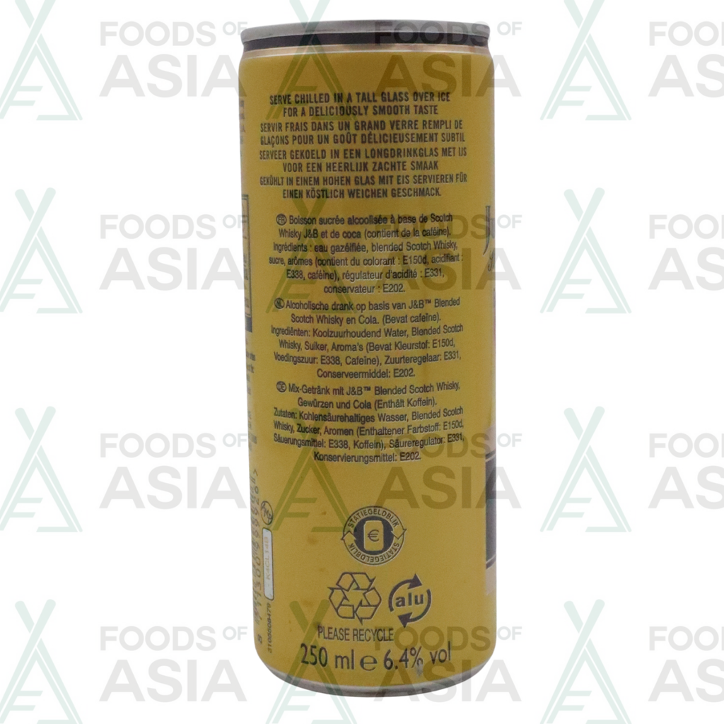 J&B COLA 250ML