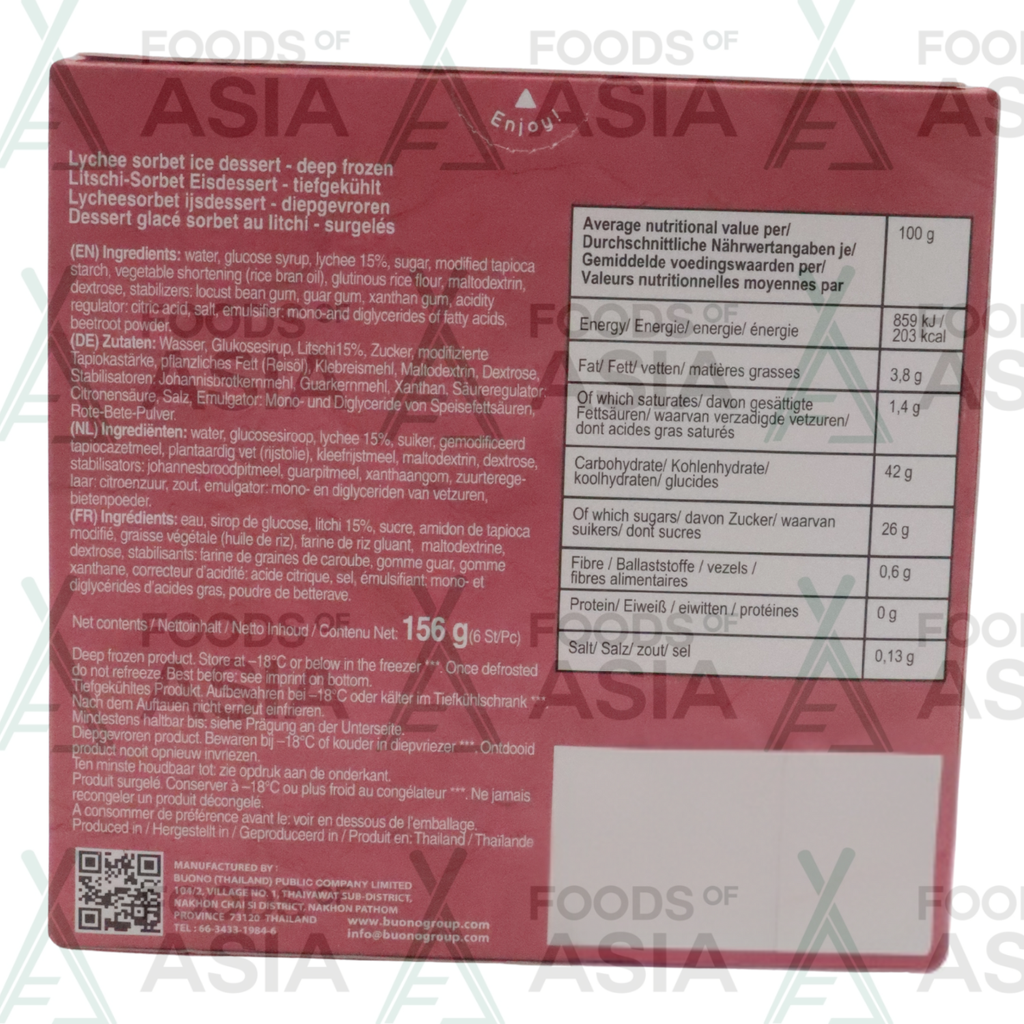 Buono Mochi IJs Sorbet Lychee 156g