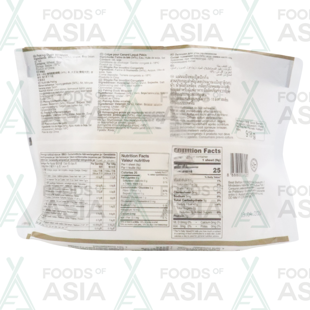 Happy Belly Peking Duck Wraps 918g