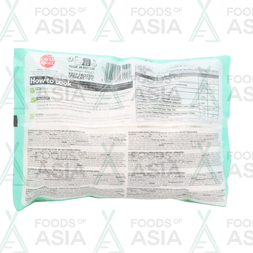 Fresh Asia Pork & Shepherd's Purse 400g