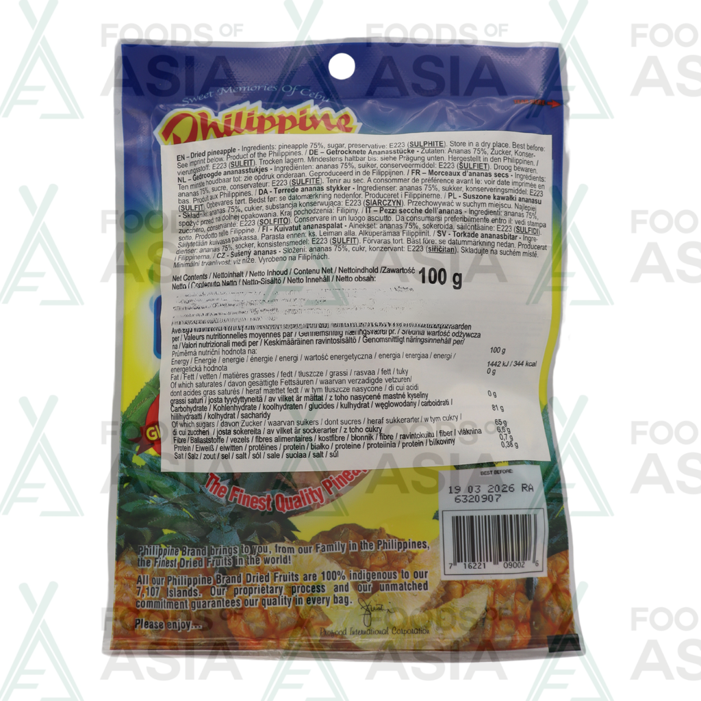 Philippine Brand Gedroogde Ananas 100g